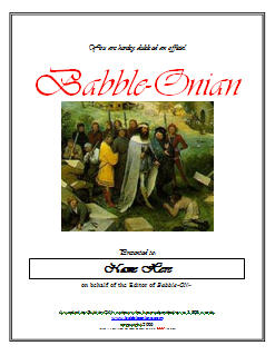Babble-Onian Award
